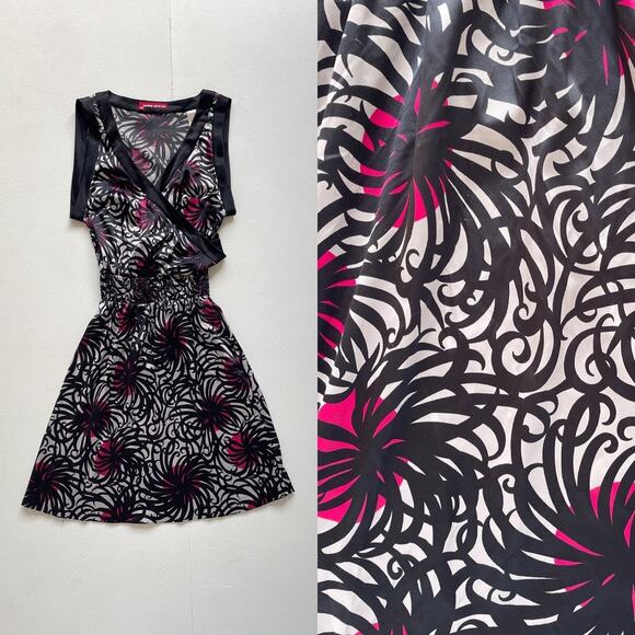 Vintage Y2K Miss Sixty Geo Patterned Dress / Sz M / Italy / Wrap / Retro / Euro - Picture 1 of 9